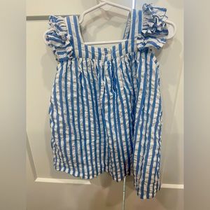 Dillards girls top. Blue and white striped, size 2.